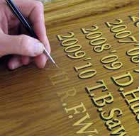 Adding 23c Gold Name to an Honours Board