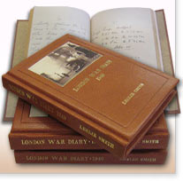 Blitz War Diary, Paperback and Leather, gold tooled, Hardback Editions