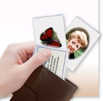 pocket memorial cards