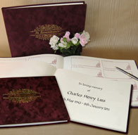 Faux Suede Condolence Book